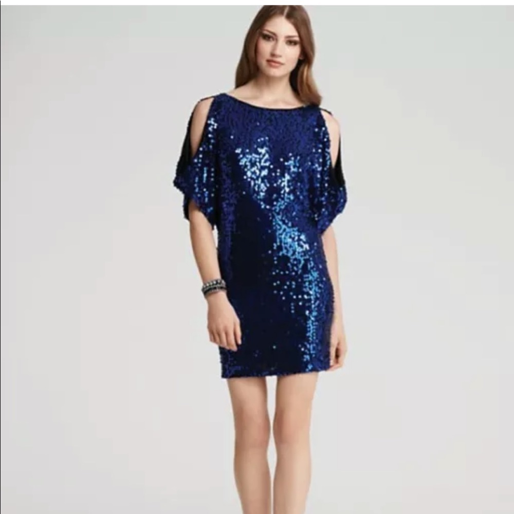 NWT! Aqua Blue Multi Sequin Dress size 4